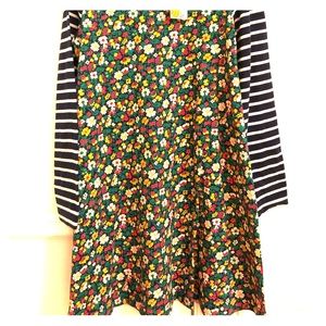 Mini Boden Striped and Floral Jersey Dress